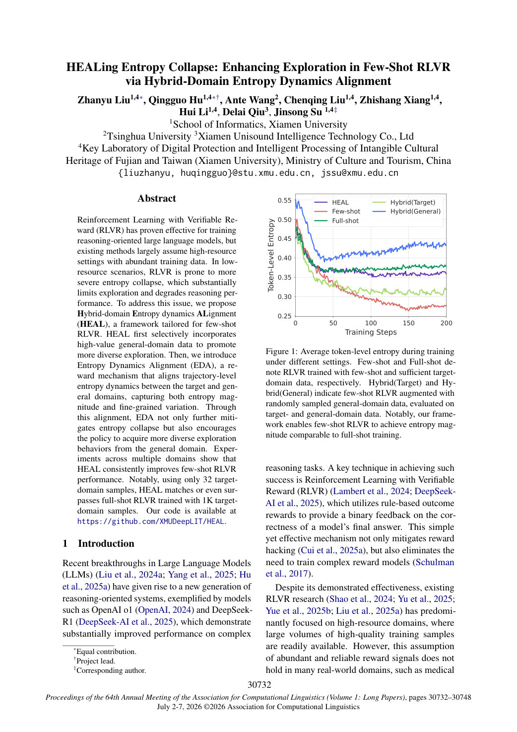 Faithful rendering of page 1 from ACL2026_HEALing_Entropy_Collapse.pdf