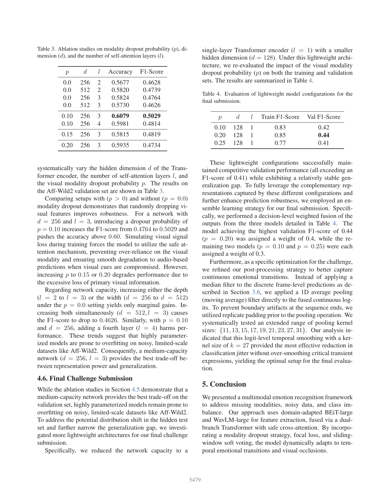 Page 6 of the official paper: A Dual-Branch Transformer for Affective Computing: Tackling Missing Modalities and Imbalance via Safe Attention and Focal Loss