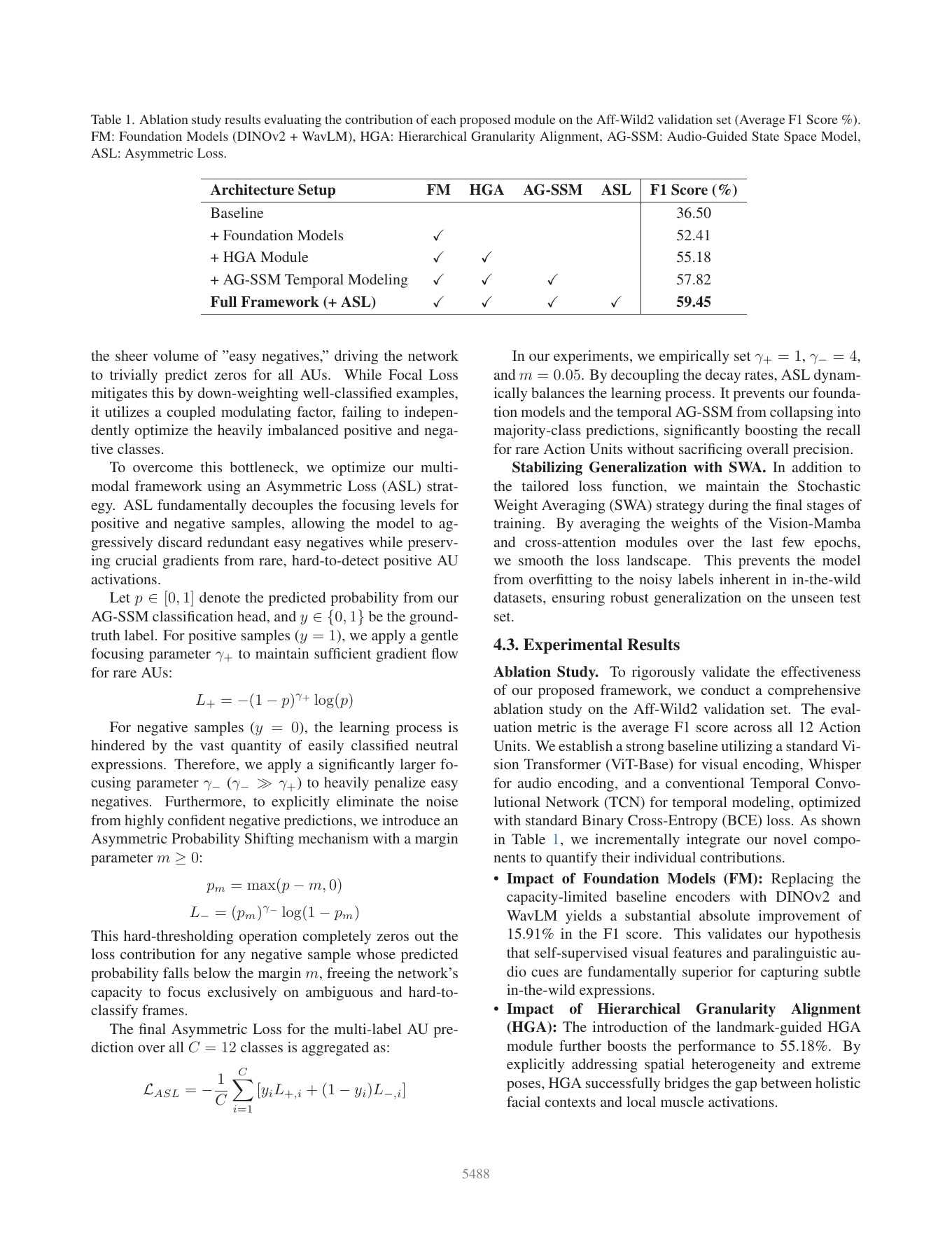 Page 6 of the official paper: Hierarchical Granularity Alignment and State Space Modeling for Robust Multimodal AU Detection in the Wild
